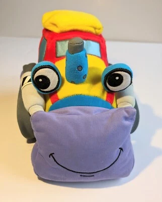 Soft Play Plush Rattle Interactive Bulldozer With Sound - Image 1 of 4