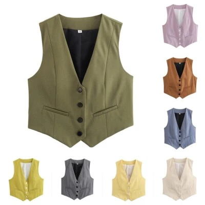 Gilet femme sophistiqu?? style vintage avec un look d??contract?? sans manches - Photo 1/4