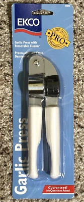 Prensa de ajo EKCO de colección con limpiador extraíble utensilio de cocina nuevo sellado Foto 1 de 4