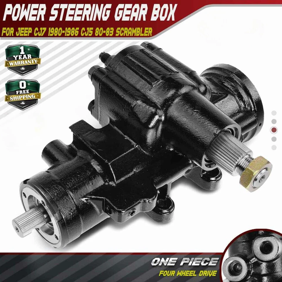 Power Steering Gear Box Fit Jeep CJ7 1980-1986 CJ5 1980-1983 Scrambler 81-85 4WD Foto 1 de 4