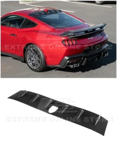 For 24-Up Ford Mustang Coupe | MATTE BLACK Rear Roof Wing Vortex Spoiler - Picture 1 of 21