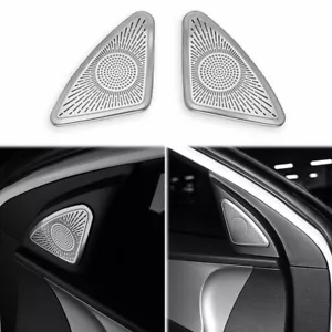 2x Stainless steel Silver A-Pillar Speaker Decoration Cover Trim For Kia Forte - Bild 1 von 7