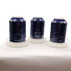 Intressa Polyester Thread, 40 Wt, 600 Yards, Venetian Blue, 3 Mini King Spools - Picture 1 of 5