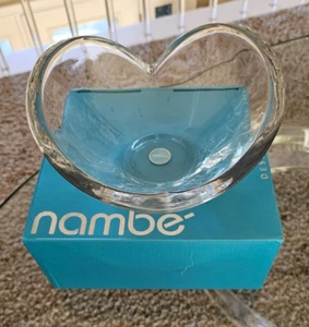 Nambé Heart Glass Bowl Large 8.5" MT1385 New In Box $90 - Picture 1 of 5