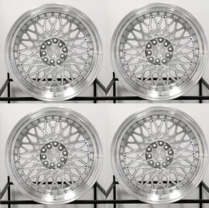 17x9 AodHan AH05 Wheels 5x100 / 5x114.3 +25 Silver Machined Face 17" Rims Set 4 - Picture 1 of 6