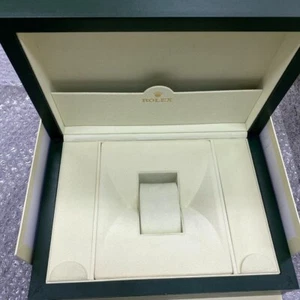 ROLEX Green Watch Box Case 33.00.64 Wood Leather Used From Japan - Picture 1 of 8