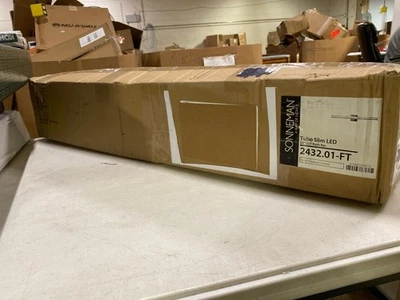 Sonneman 2432.01-FT Tubo Slim 32" Barra de Baño LED con Borde Plano - Cromo Pulido Foto 1 de 2