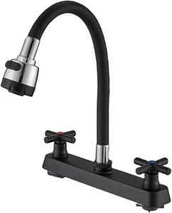 Sink Mixer Tap Caravan Monobloc Campervan Tap Camping Sink Tap with 2 Handles Fl - Picture 1 of 8