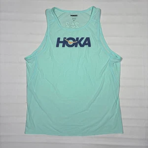 Camiseta sin mangas Hoka Airolite Run 26.2 SPF40 azul para correr camiseta sin mangas para hombre mediana - Imagen 1 de 7
