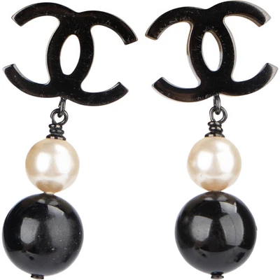 Chanel Classic Pearl CC Earrings Coco CC Ohrstecker Ohrringe - Bild 1 von 3