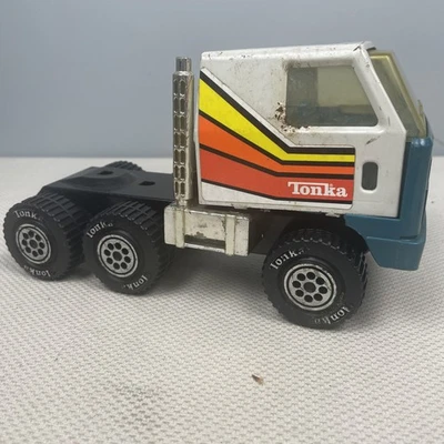 Vtg 1978 Tonka Chevron Pressed Steel Semi Truck Cab Automotive Man Cave Oil Toy - Image 1 of 4