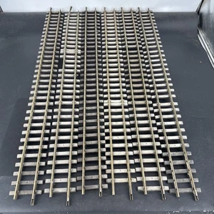 6 Railway Express Agency 11000 36" long Straight Track G Scale Black & Brass - Picture 1 of 7