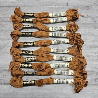 DMC 25 Embroidery Floss Mouline Made in France #434 Sepia Brown Lot (10) - Image 1 of 4