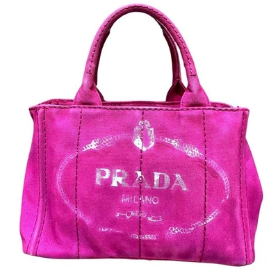 PRADA Tote Bag Handbag CANAPA Denim Ladies Height 18.5cm Width 28cm Depth 13.5cm - Image 1 of 4