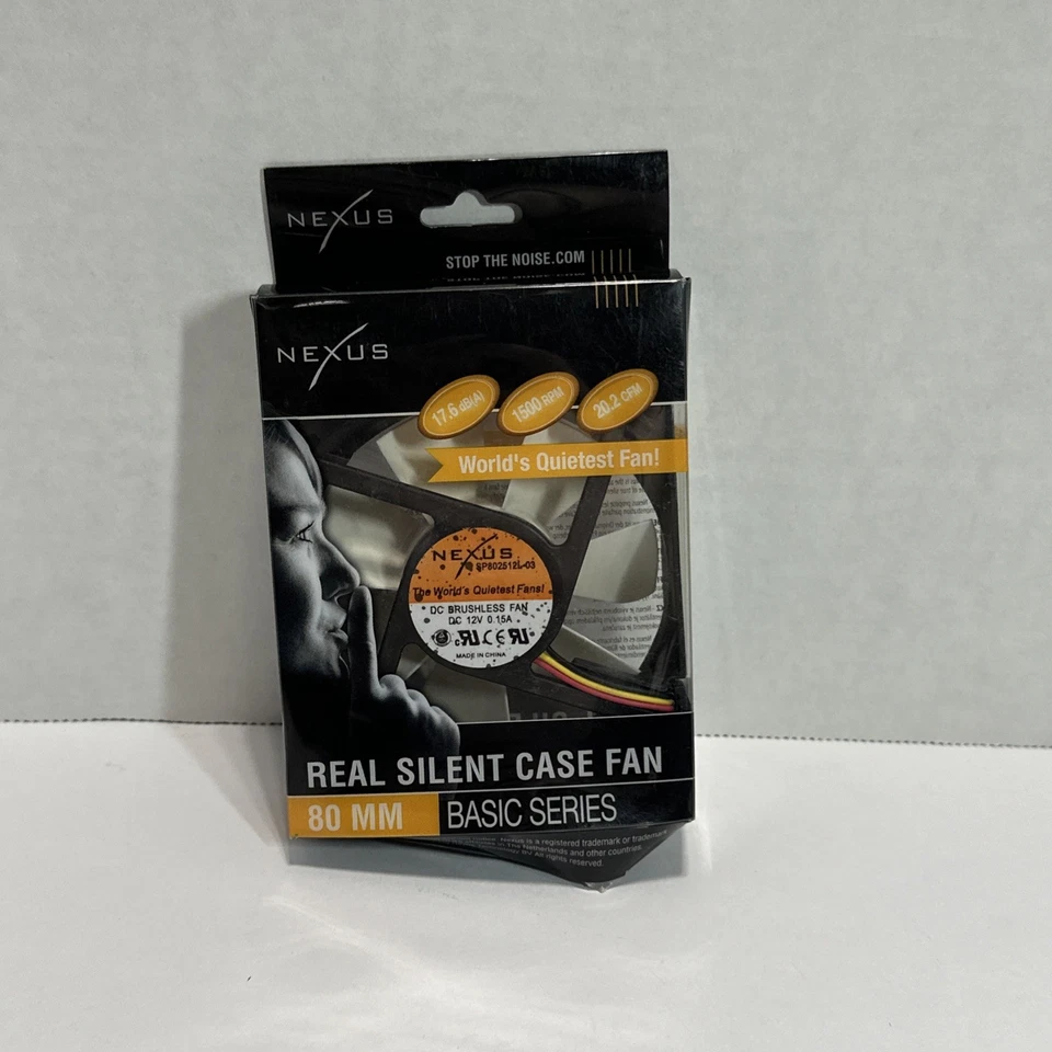 Nexus 80mm Real Silent Case Fan 220503A SP802512L 03 DC Brushless Fan (c11) - Image 1 of 4
