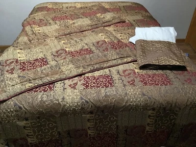 Juego de edredón de 4 piezas Croscill Red Galleria Tuscan King Foto 1 de 4