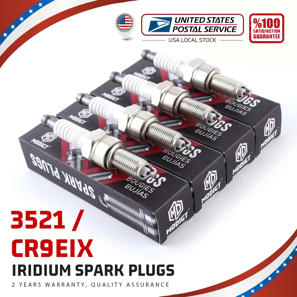 4PCS Iridium Spark Plugs For SUZUKI GSXR750 GSXR600 GSXR1100 GSXR1300 HAYABUSA - Image 1 of 4