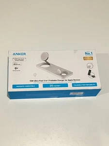 Anker MagGo 15W Ultra 3-in-1 Qi2 Foldable Wireless Charger - White - Picture 1 of 2