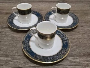 Royal Doulton Carlyle H5018  Demitasse Cup and Saucer Set of 3 - Picture 1 of 13