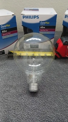 Philips DuraMax 60W G40 Clear Deco Globe Bulb – New Old Stock (NOS) – Long Life - Image 1 of 4