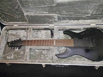 esp ltd 8 string satin black with hard case - Image 1 of 2