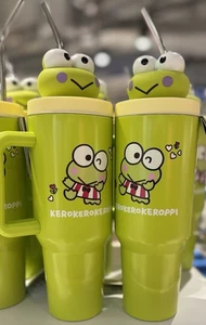 Frasco de viaje de acero inoxidable Hello Kitty Keroppi botella de agua grande 1,18 L - Imagen 1 de 1