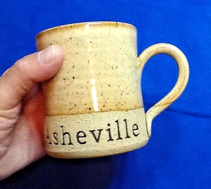 ASHEVILLE HANDMADE STONEWARE MUG SPECKLED BROWN 031424A - Picture 1 of 5