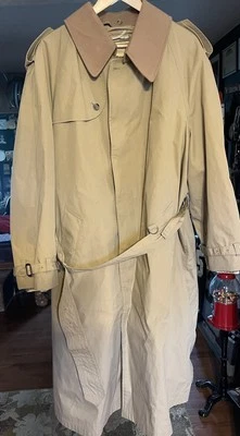 Jaqueta masculina vintage LL Bean forrada de lona com cinto longo 46 feita nos EUA - Imagem 1 de 4