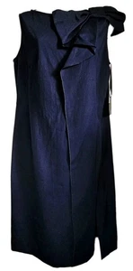 Red Valentino marineblauer Bateau-Ausschnitt mit Schleife neu aus altem Lagerbestand neu mit Etikett Damengröße 8 fehlender Gürtel - Bild 1 von 15