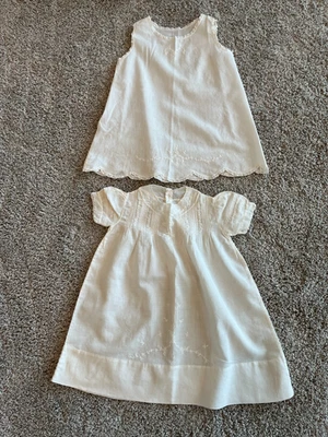 Vestido y Slip Vintage Años 40 Bebé Bautizo/Algodón Foto 1 de 4