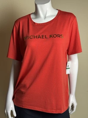 Camisa feminina logotipo Michael Kors vermelha tamanho G. (B.150) US$ 88 - Imagem 1 de 4