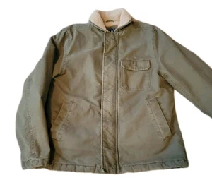 Chaqueta Parka Gap Forrada Sherpa Para Hombre Talla Mediana Cremallera Completa Con Bolsillo - Imagen 1 de 9