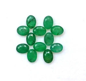 4x3 mm Natural Emerald Oval Cut Lot 14 Pcs 2.36 CTS Calibrated Loose Gemstones - Picture 1 of 6