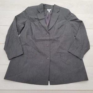 SLIMTRU Smart Office Long Jacket Size 20 Grey Single-Breasted Workwear Elegant - Picture 1 of 8