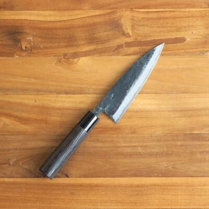 Cuchillo Funayuki de doble filo forjado negro Kyohei Shindo 150 mm - Imagen 1 de 6