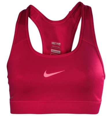 NEW NIKE PRO [S] Women's DRI-FIT Medium Support Sports Bra-Fuchsia 411411-660 - Image 1 of 2