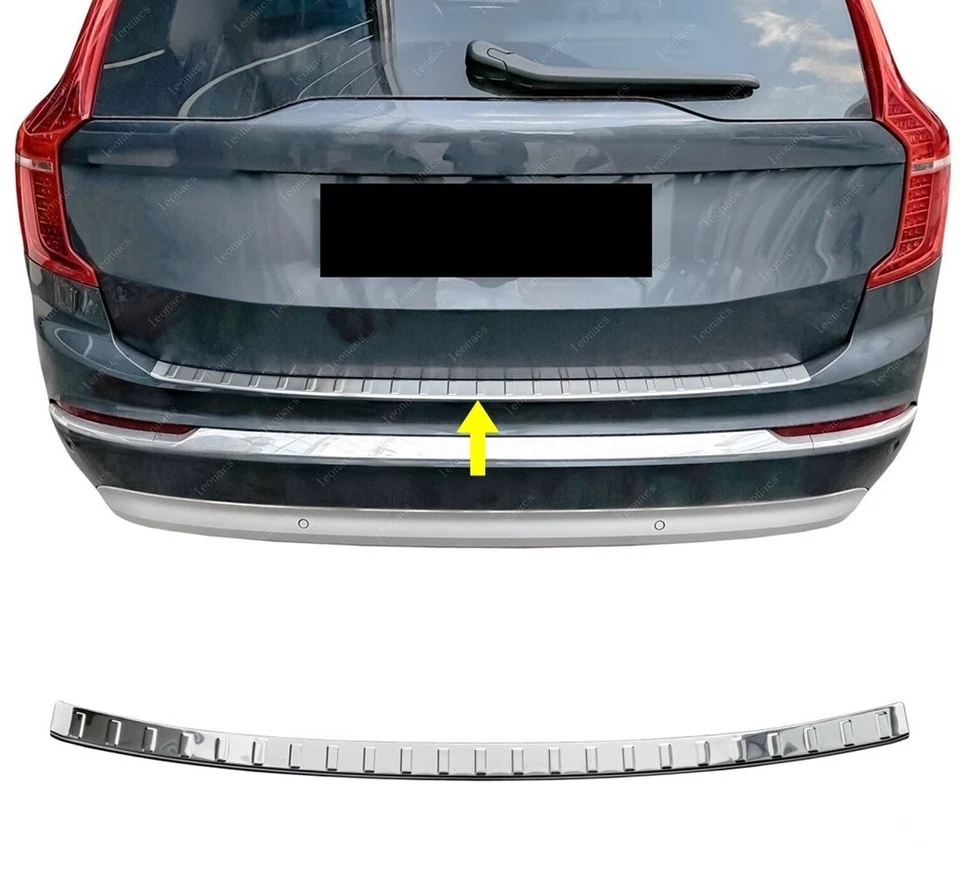 Per VOLVO XC90 II 2015-SU Cromato Protezione Paraurti (Brillante) ACCIAIO - Imagen 1 de 4