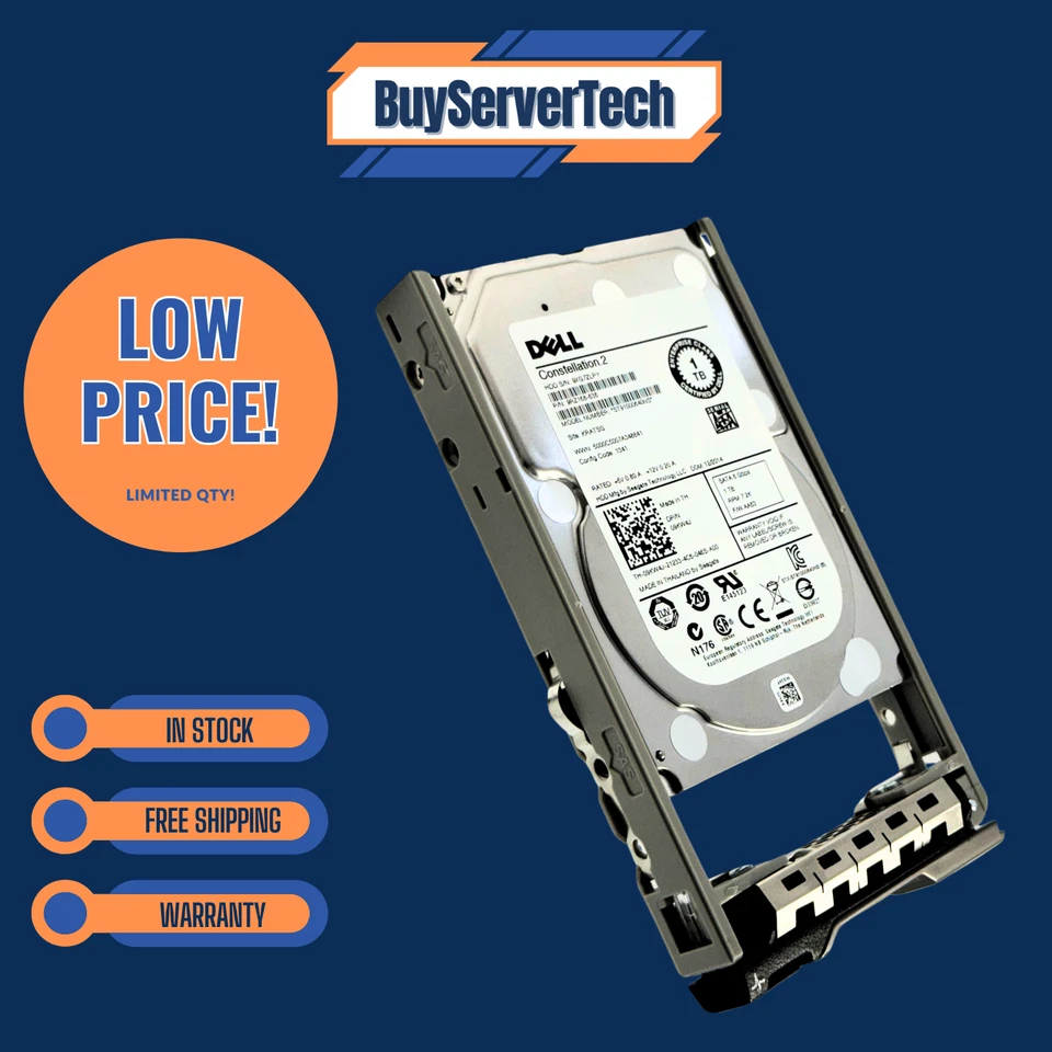 Dell 9KW4J 1TB 7.2K 2.5 SATA 6Gb/s 09KW4J HDD ST91000640NS w/Tray | 0 Hours 1YR - Image 1 of 4