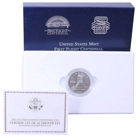 2003 P First Flight Centennial BU Commemorative Half Dollar OGP Cover