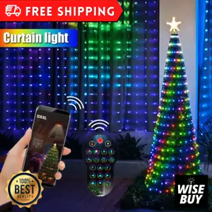 Smart LED RGB Vorhangschnur Lichter Bluetooth App Steuerung Weihnachten Fee Licht - Bild 1 von 9