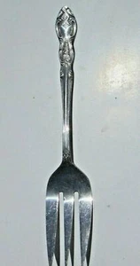 LUSTERWARE Serving Fork Stainless Flatware Floral Silverware replacements - Picture 1 of 3