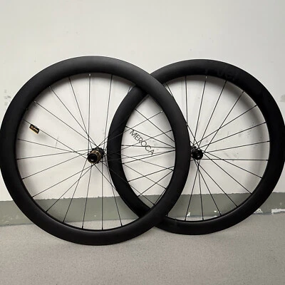 VEL 50mm Carbon Road Wheelset Clincher 700C TA Disc Brake Wheels Ultarlight - Image 1 of 4