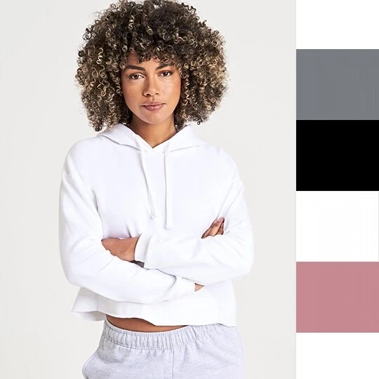 Just Hoods Women's Cropped Hoodie JH016 Damen Sweatshirt NEU