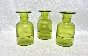Vintage grüne finnische Designer Glasflaschen 3er Set - Bild 1 von 14