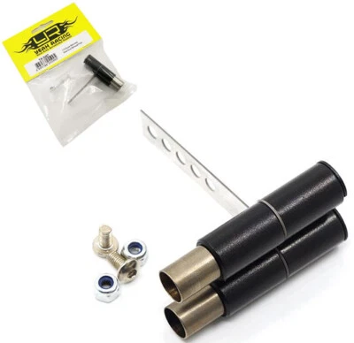 NOVO Yeah Racing YA-0467 Escala 1/10 SS Tubo de Escape Duplo FRETE GRÁTIS DOS EUA - Imagem 1 de 2