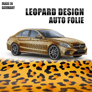⭐Design Auto-Folie Tiger Leopard 3D Car-Wrapping Luftkanäle blasenfrei 100x150cm - Bild 1 von 6