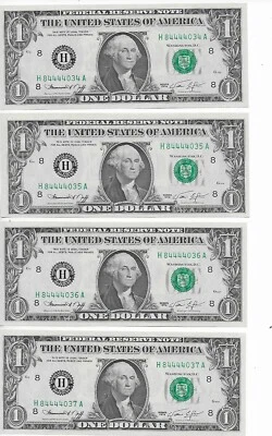 $1 1974 BP 905 Engraving error St. Louis Set of 4 Choice CU - Image 1 of 2