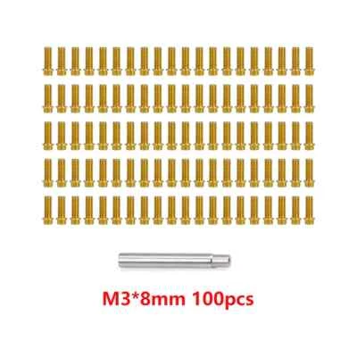 100pcs M2 M3 Steel Scale Beadlock 1.9 2.2 Wheel Rims Screws for 1/10 RC Crawler - Image 1 of 4