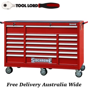 Sidchrome 20 Drawer Large Triple Bank Roll Cabinet Tool Box Wide Long SCMT50273 - Picture 1 of 2