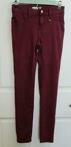 Old Navy Ballerina Jegging Jean Girl Size 12 24x25.5 Wine Color Stretch 25-23586 - Picture 1 of 8